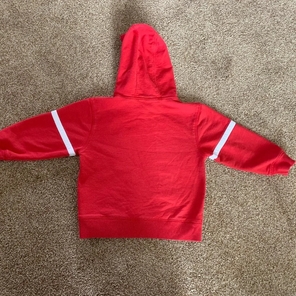 Gymboree red lg sleeve hooded sweat shirt